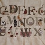 cross stitch cricket collection alphabet, letters, vinage