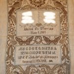 cross stitch antique vintage wedding sampler, alphabet, united in marriage