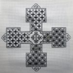 cross stitch celtic cross progress photo