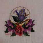 cross stitch charity stitching floral butterfly for coles quilts