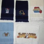 cross stitch hand towels, holidays, snowman, christmas, pie, butterfly, thanksgiving