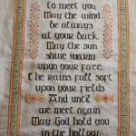 cross stitch irish blessing, may the road rise, celtic
