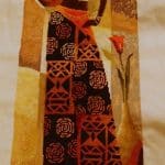cross stitch naima, african lady, geometric shapes on dress, cultural design