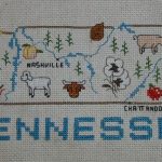 Cross stitch tennessee state map