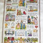 cross stitch a virtuous woman, primitive, proverbs cooking, sewing, biblical