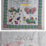 cross stitch bug in a rug birth announcement record, animals, cross stitch little one birth announcement record, pig, bird, bear, bunny