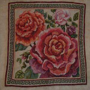 rose tapestry cross stitch. Kooler design studio. model stitching. Just Cross Stitch Magazine October 2014 issue, Sullivans threads